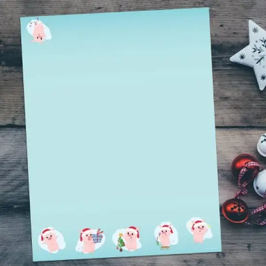 80ct Merry Pig Letterhead image {2}