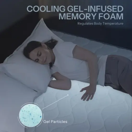 ZACHVO 10" Hybrid King Mattress, Cooling Gel Memory Foam, Pocketed Coils, Made in USA, CertiPUR-US, SE-10-K image {1}