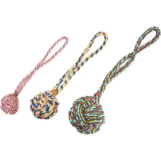 Zanies Poly/Cotton Monkeys Fist Knot Rope Dog Toy - 17-Inch image {1}