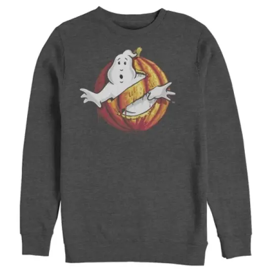 Men's Ghostbusters Halloween Pumpkin Logo Sweatshirt image {3}