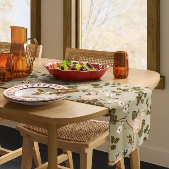 72"x14" Botanical Floral Table Runner - Threshold&trade; image {1}