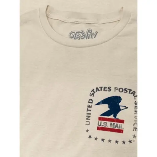 Tee Luv USPS United States Postal Service Mail Eagle T-Shirt - Cream Large image {2}