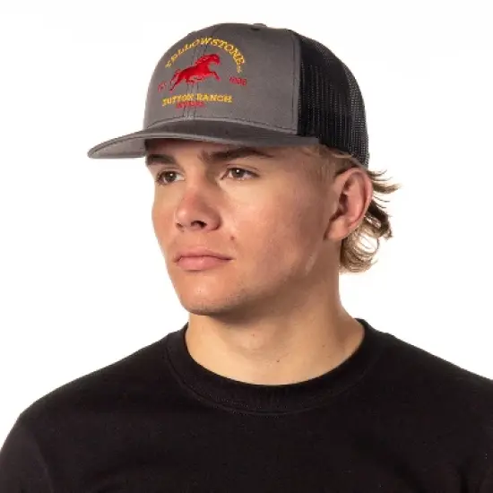 Yellowstone Adult Dutton Ranch Montana EST. 1886 Adjustable Snapback Hat OSFM Grey image {1}