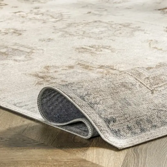 nuLOOM Krystin Distressed Machine Washable Area Rug image {5}