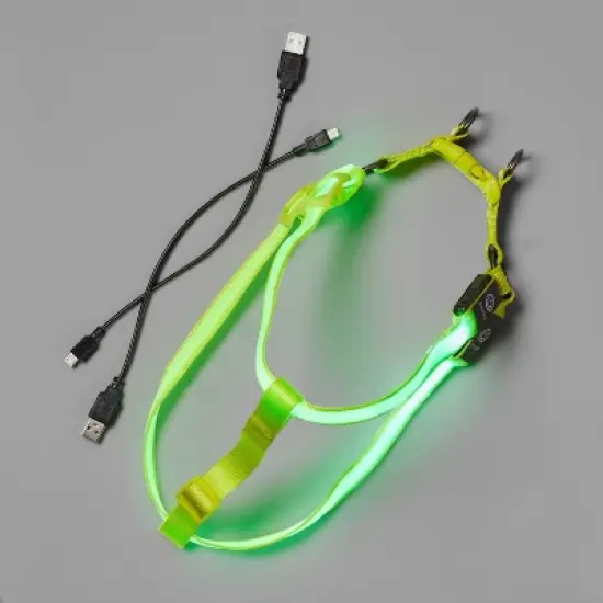 LED Rechargeable Dog Harness - Vibrant Green - Boots & Barkley&trade; image {3}