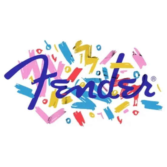 Junior's Fender Retro Confetti Logo T-Shirt image {1}