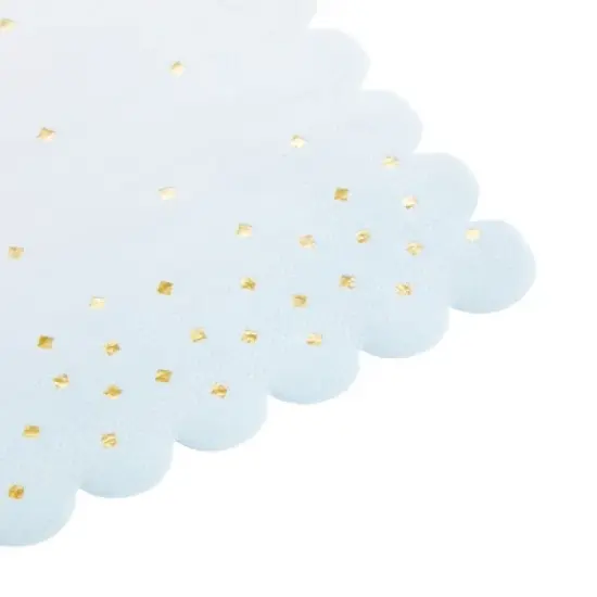 Sparkle and Bash 100 Pack Ombre Cocktail Napkins for Boy Baby Shower, Wedding, Birthday Party (5 x 5 in, Light Blue) image {5}