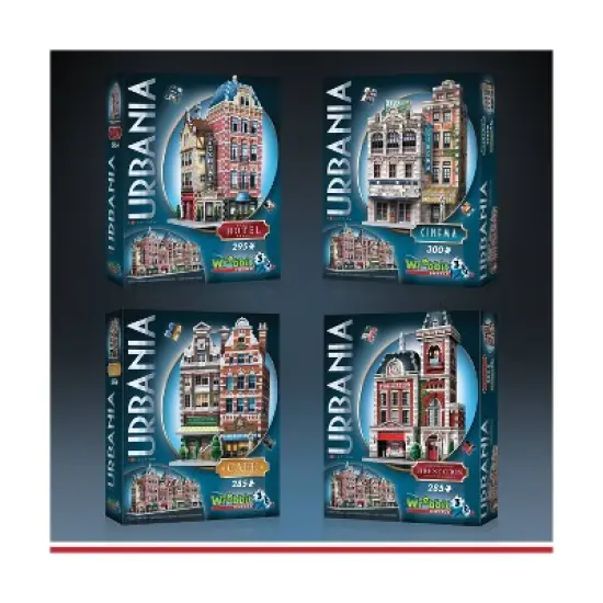 Urbania Collection - Hotel, Cinema, Cafe & Fire Station 4pk 3D Puzzles 1165pc image {4}