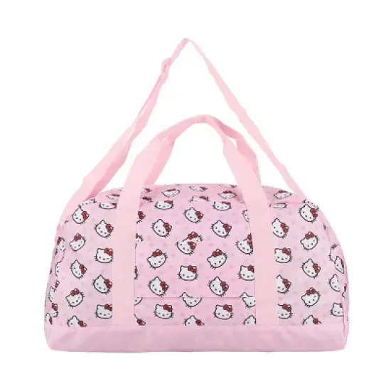 Hello Kitty Character Face Pink 21&rdquo; Packable Duffel image {1}