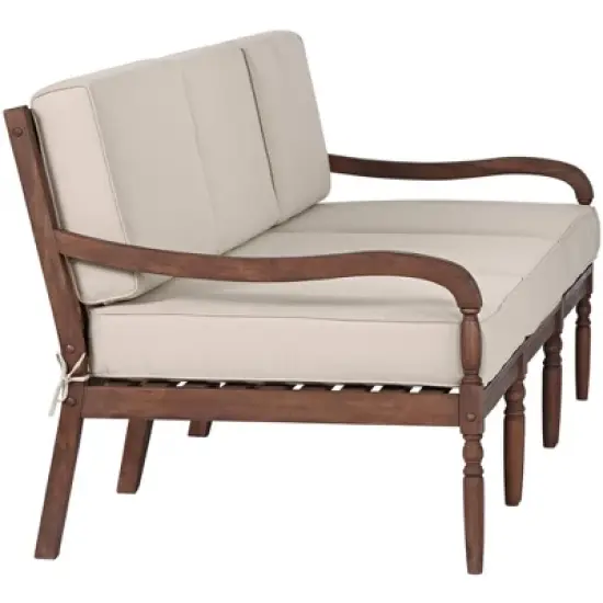 Teal Island Designs Napa Natural Dark Oil Acacia Modular 3-Seater image {5}