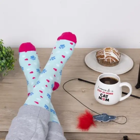 Pavilion Gift Company - Cat Mom - 15.5 oz Mug and Sock Set - Drinkware image {2}