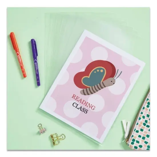 Avery Clear Plastic Sleeves - Letter Size - Clear - Case of 12 image {2}