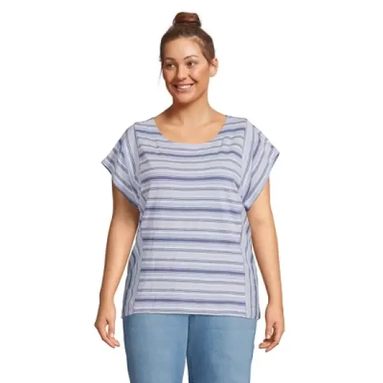 Lands' End Women's Short Sleeve Slub Wedge T-Shirt image {5}