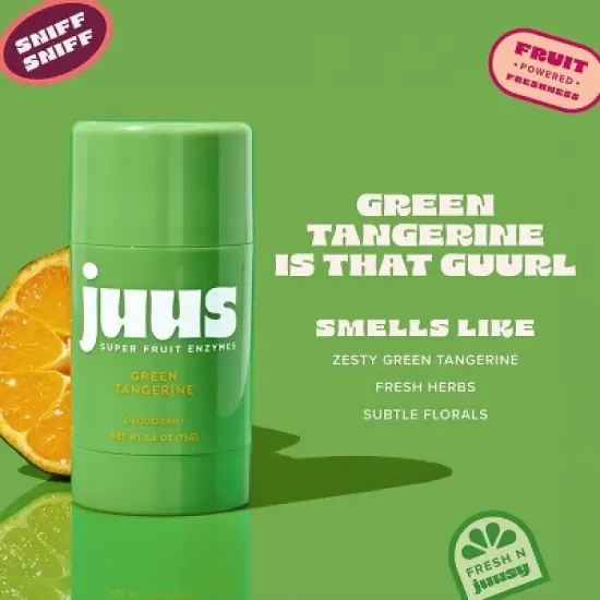 Juus Aluminum-Free Serum Deodorant Stick - Green Tangerine - 2.6oz image {2}
