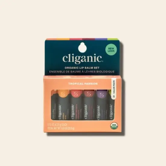 Cliganic Tropical Lip Balm, 6 pack image {6}