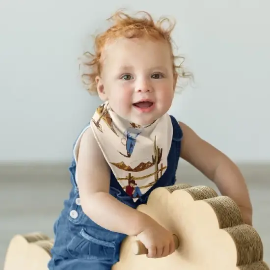 Sweet Jojo Designs Boy Fabric Baby Bibs Wild West Collection 3pc image {3}