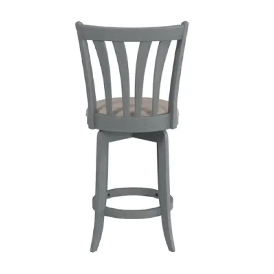 25.75" Savana Swivel Counter Height Barstool Blue (Wirebrush)/Cream - Hillsdale Furniture image {5}