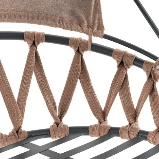 Barton Deluxe Hanging Chair w/Canopy Sun Shade Deep Cushion Lounge image {4}