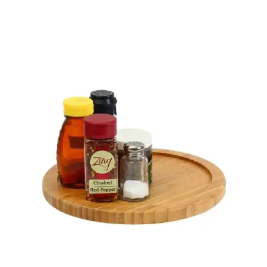 YBM HOME Bamboo Lazy Susan Single Turntable image {3}