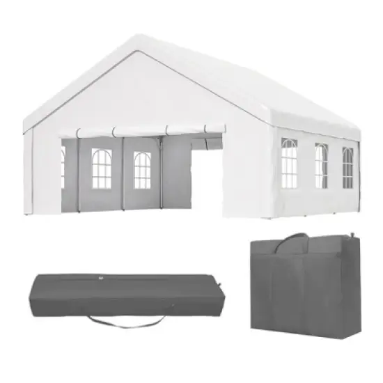 Gulches 20x20 FT Party Tent with 2 Storage Bags & Removable Sidewalls, Ideal Outdoor Canopy Gazebo for Weddings, BBQs, Camping, and Commercial Use image {7}