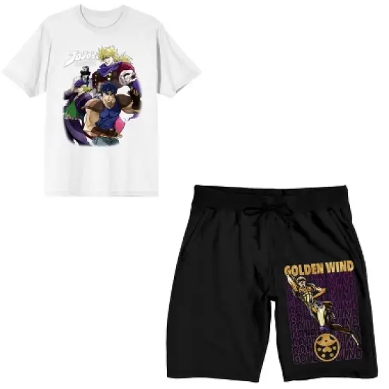 Jojo's Bizarre Adventure Golden Wind Men's Short Sleeve Shirt & Sleep Shorts Set image {5}
