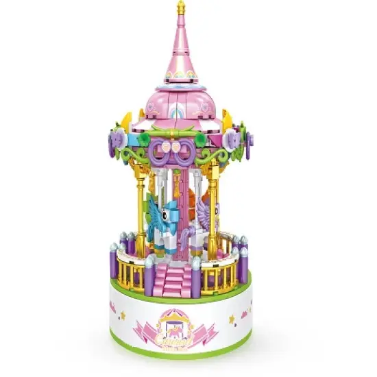 Contixo BK02 Carousel Building Block Set with Music Box - 488 PCS image {2}