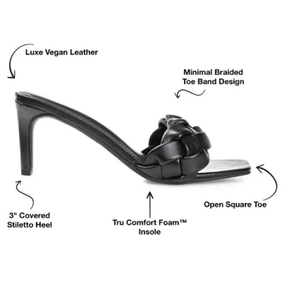 Journee Collection Womens Hattie Tru Comfort Foam Open Toe Mid Stiletto Pumps image {7}