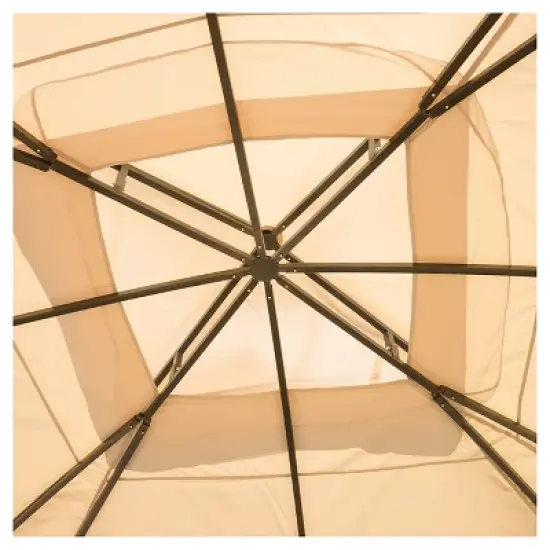 Westerly 13' x 13' Steel Patio Gazebo - Camel - Christopher Knight Home image {3}