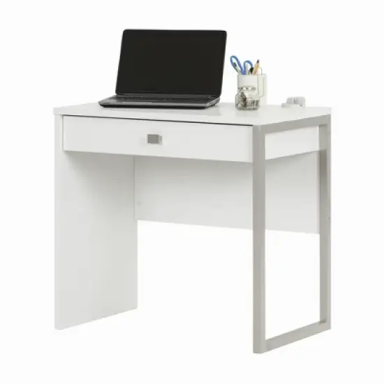 Interface Desk with 1 Drawer Pure White - South Shore image {6}