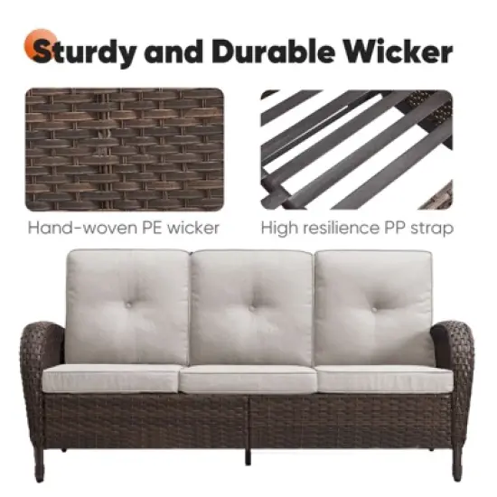 Gymojoy Sofa Patio Chair with Propane Fire Pit Table image {5}