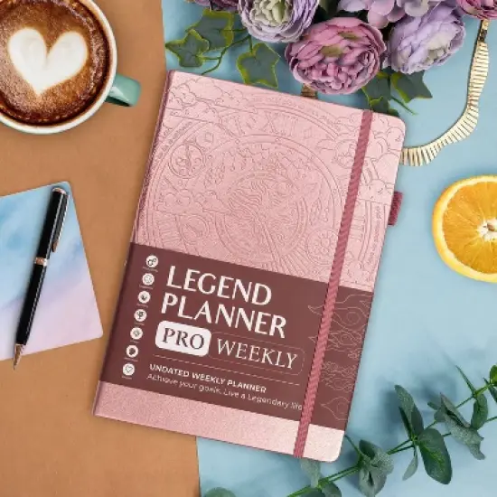 Undated Planner PRO Weekly 7"x10" Rose Gold - Legend Planner image {5}