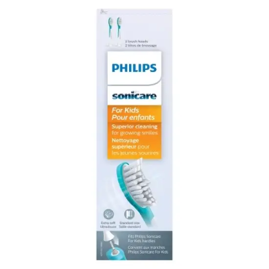 Philips Sonicare for Kids Replacement Electric Toothbrush Head - HX6042/94 - White - 2ct image {3}