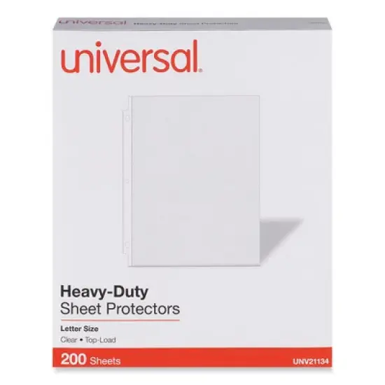 Universal Heavy Gauge Top-Load Poly Sheet Protectors - Letter - Case of 200 image {5}