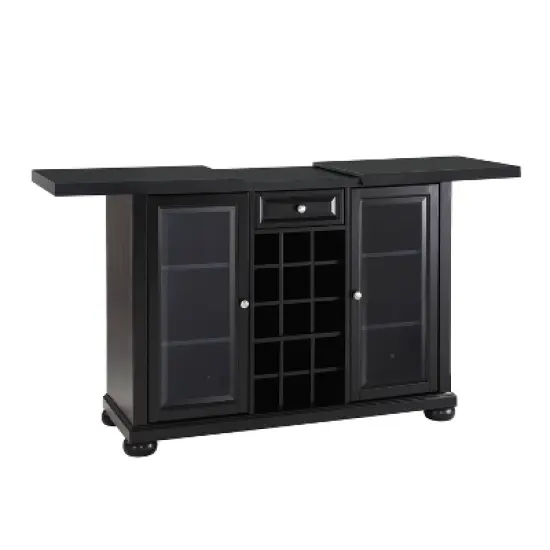 Alexandria Sliding Top Bar Cabinet Black - Crosley image {6}