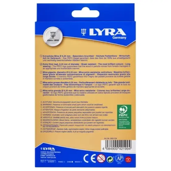 Lyra Color Giant Colored Pencils, 6.25mm, Skin Tones, 12 Colors image {2}
