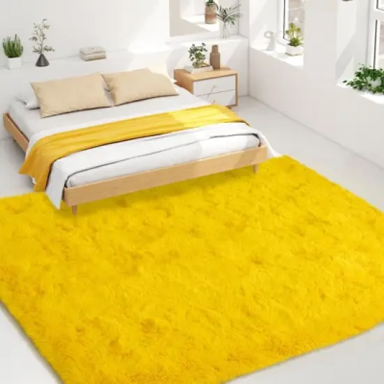 LOVEVOOK Area Rugs for Living Room Bedroom, Fluffy Shag Rugs, Modern Indoor Floor Carpet for Home Decor Aesthetic 4x6 Feet image {14}