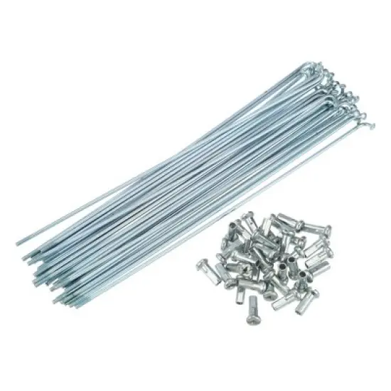 Unique Bargains 14G J Bend Bicycle Steel Spokes 36 Pcs image {9}