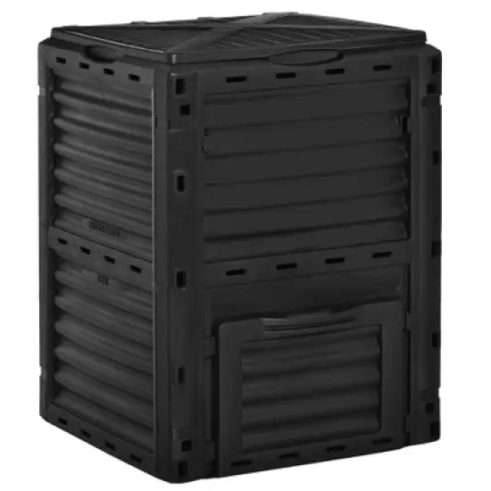 Outsunny Garden Compost Bin 80 Gallon Outdoor Large Capacity Composter Fast Create Fertile Soil Aerating Box, Easy Assembly image {7}