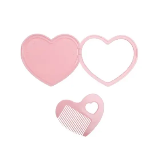 Unique Bargains Heart-shaped Makeup Mirror 1 Pc image {3}