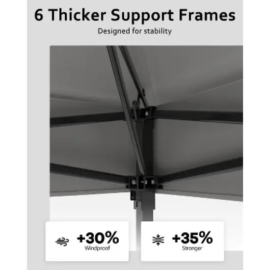 11x11ft Pop Up Gazebo Tent with Mosquito Netting, Outdoor Canopy Shelter Easy Setup, Water & UV Resistant image {6}