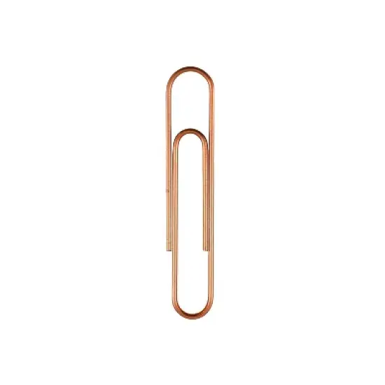 JAM Paper Jumbo Smooth Paper Clip Rose Gold 3/Pack 21832059B image {2}