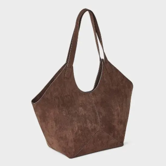 Slouchy Faux Suede Tote Handbag - Universal Thread&trade; image {2}