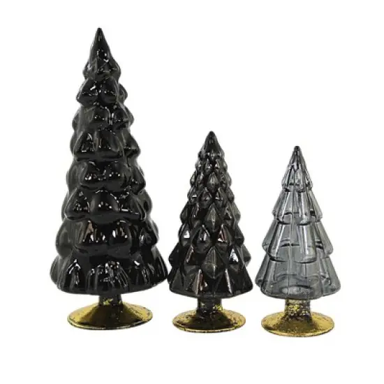 Cody Foster 7.0 Inch Small Hue Tree Black Set / 3 Halloween Decorative Tree Set , Halloween Decor Decorate Decor Mantle Halloween (3PC) image {2}
