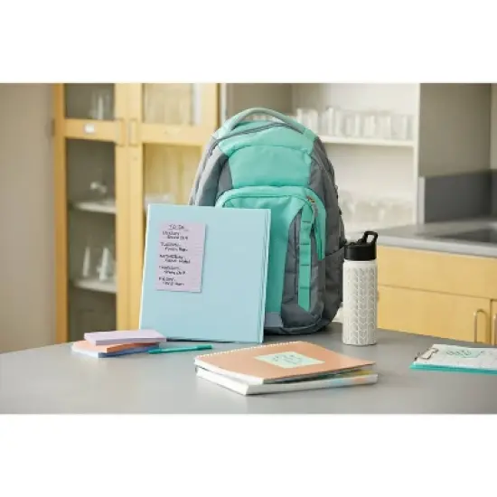 Post-it Recycled Super Sticky Notes 4"x6" Pastels: Large Unbound Multicolored Sticky Notes, 180 Sheets, 100% Recycled Paper image {9}