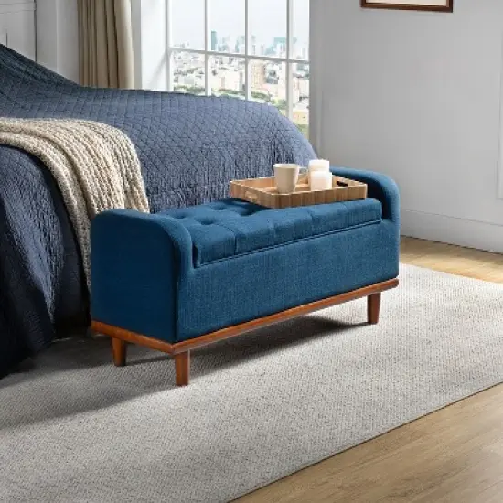 Edgaro Upholstered Storage Bench for Bedroom| ARTFUL LIVING DESIGN image {10}