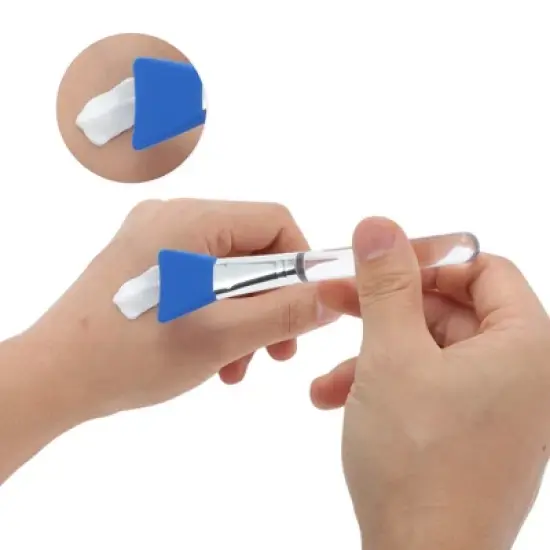 Unique Bargains Durable Flat Head Facial Mask Brush 1 Pc image {2}