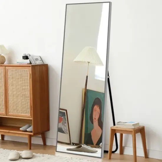 Kohana 64" x 21" Aluminum Alloy Framed Full Length Mirror Wall Mounted Leaning against the Wall for Bedroom - The Pop Home image {8}