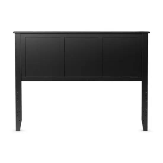 Costway Full Wood Headboard Flat Panel Pre-drilled Holes Height Adjustment image {9}