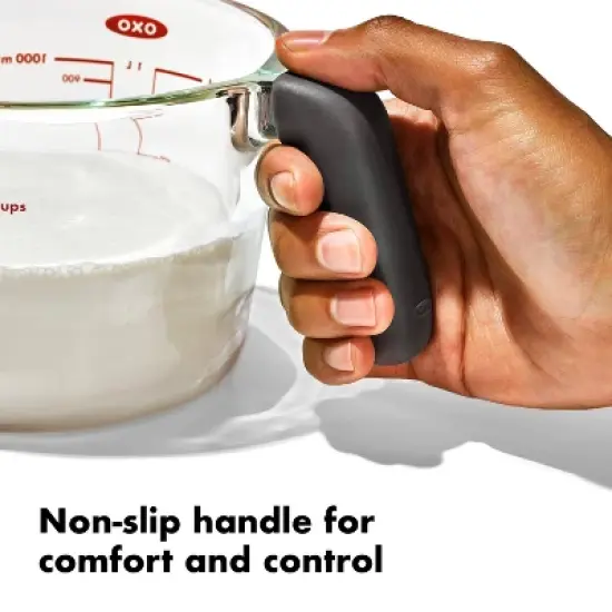 OXO 2c Glass Measuring Cup: Clear, Dishwasher-Safe, 2 Cup Capacity, Lifetime Limited Warranty image {4}