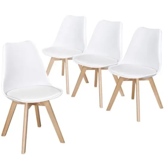 Yaheetech Pack of 4 Upholstered Dining Chairs for Dining Room, Kitchen image {7}